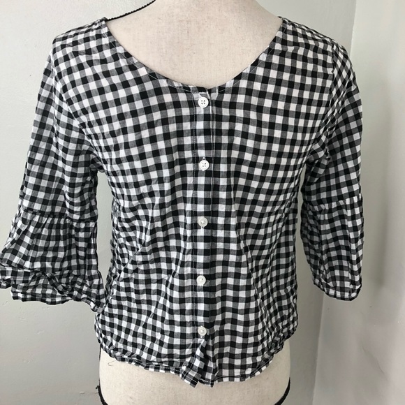 [SOLD ]Universal Thread Gingham Button Back Top - Picture 6 of 8